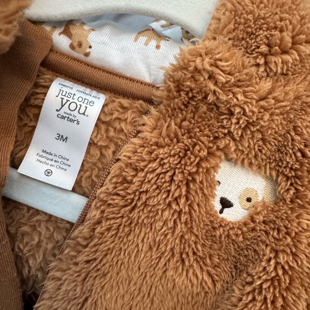 Cozy puppy baby onesie